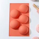 Форма для выпечки Доляна «Полусфера», 29,5×17 см, 5 ячеек (d=8 см), цвет МИКС 3800925