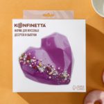 Форма для выпечки и муссовых десертов KONFINETTA «Геометрия любви», 21,5×20×6 см, 7712009 Сердце геометрическое