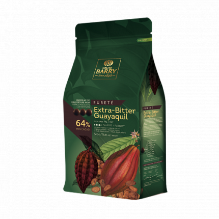 Горький шоколад EXTRA BITTER GUAYAQUIL 64% Cacao Barry, Франция