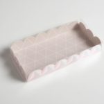 Коробка для кондитерских изделий с PVC крышкой «Тебе», 21 х 10,5 х 3 см