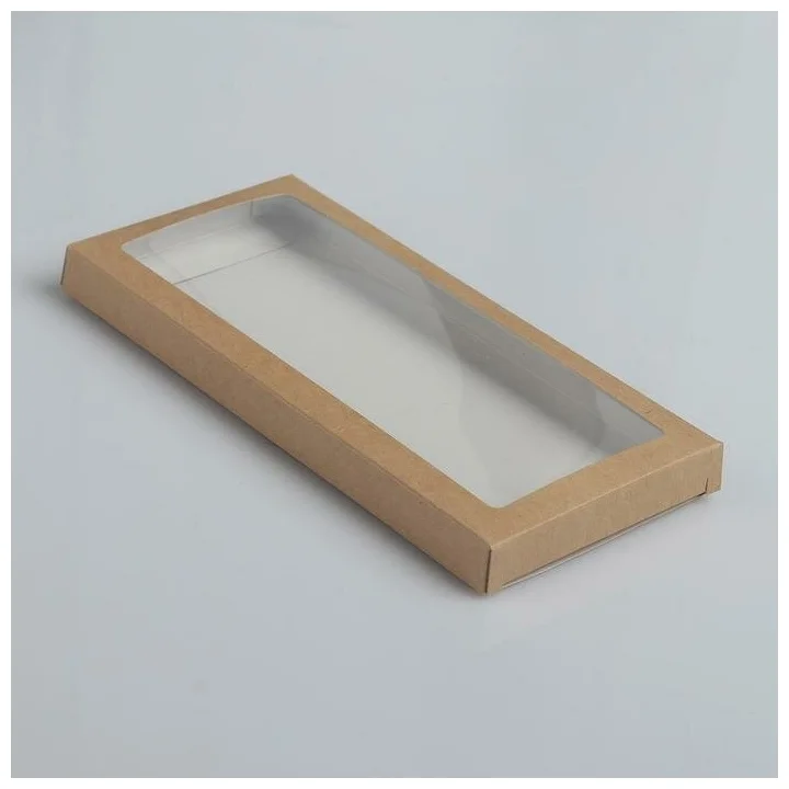 ku-190-korobka-pod-plitku-shokolada-1809014-kraft-21947.png Коробка под плитку шоколада 180*90*14, крафт (21947) КУ-190 — изображение 1