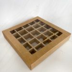 Коробка с окном под 25 конфет Крафт (5 шт) КУ-553