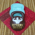 Силиконовая форма №1679 "Лучшему тренеру" 2,5D гиря 04200