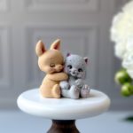 Силиконовая форма Котик и Зайка