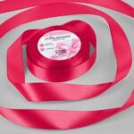 Лента атласная, 25 мм × 23 ± 1 м, цвет ярко-малиновый №28 Артикул: 3019775