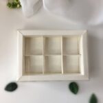 Коробка 6 конфет с прозрачной крышкой, белый КУ -809