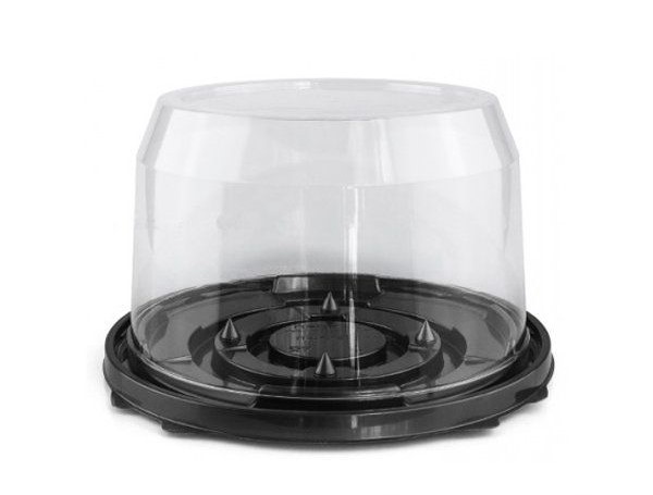 kontejner-dlya-torta-kruglyj-d220-h125-dno-chernoe-kryshka.jpeg Контейнер для торта круглый D220 h125 ( дно черное + крышка ) — изображение 1