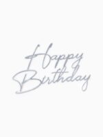 Топпер для торта Happy Birthday, цвет серебро 10976682 — изображение 2