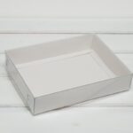 Коробка 300*250*50 мм с прозрачной крышкой (белая)