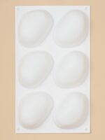 Форма для муссовых десертов и выпечки «Стоун», (манго) силикон, 30×18×3 см, 6 ячеек (8.5×6.5 см), белая 1403961