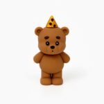 Фигурка-топпер для торта «Мишка задувает свечку» пластик 10977955