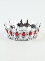 Корона для торта с красными камнями, серебряный 10903939